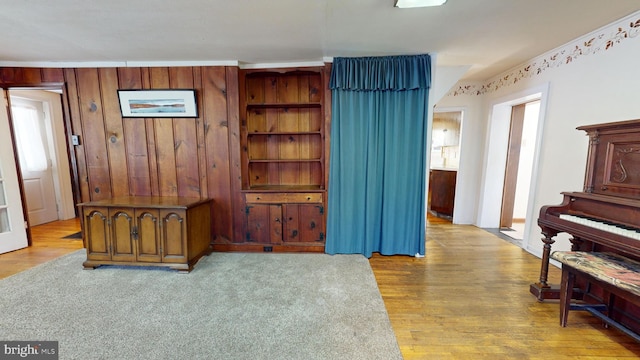 interior space featuring wood-type flooring