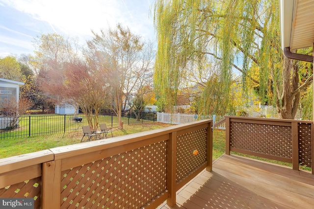 view of wooden terrace