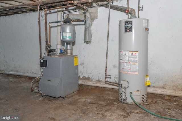 utilities featuring gas water heater