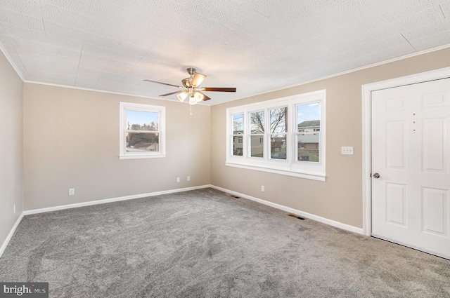 125 Evergreen St, Hummelstown, PA 17036 - carpeted foyer entrance with a ceiling fan and crown molding