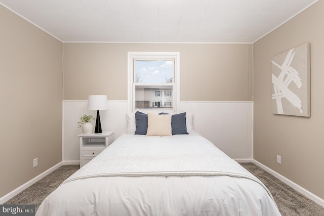125 Evergreen St, Hummelstown, PA 17036 - bedroom featuring carpet flooring, a wainscoted wall, and ornamental molding