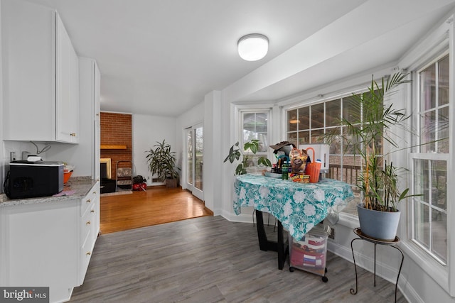 dining room featuring hardwood / wood-style flooring