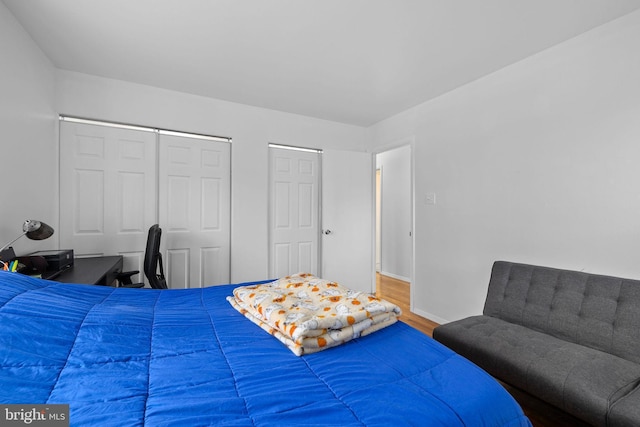 bedroom featuring hardwood / wood-style floors