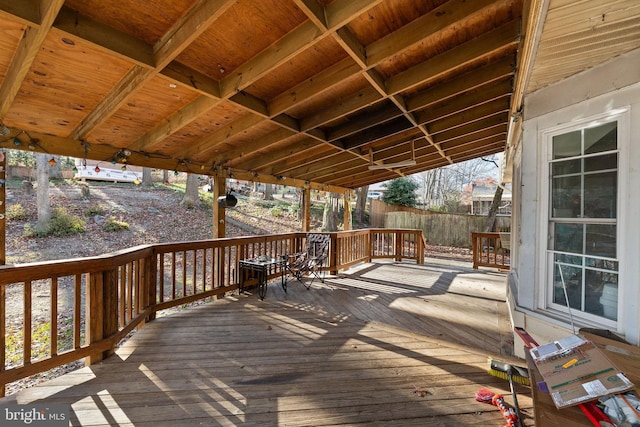 view of wooden terrace