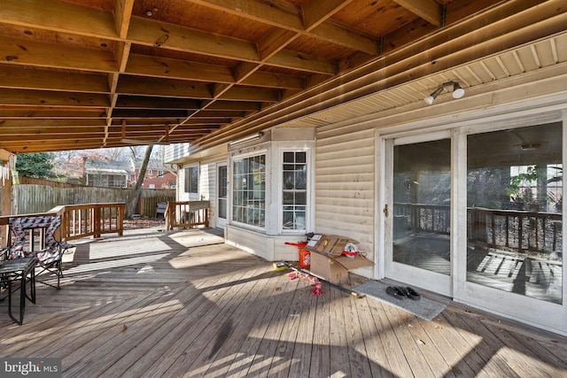 view of wooden deck