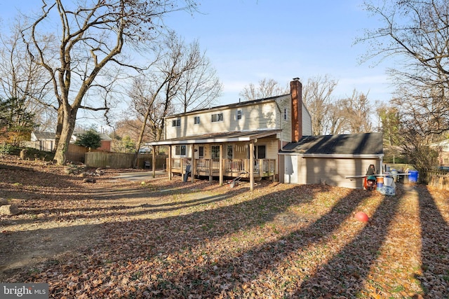 view of front of home featuring a deck