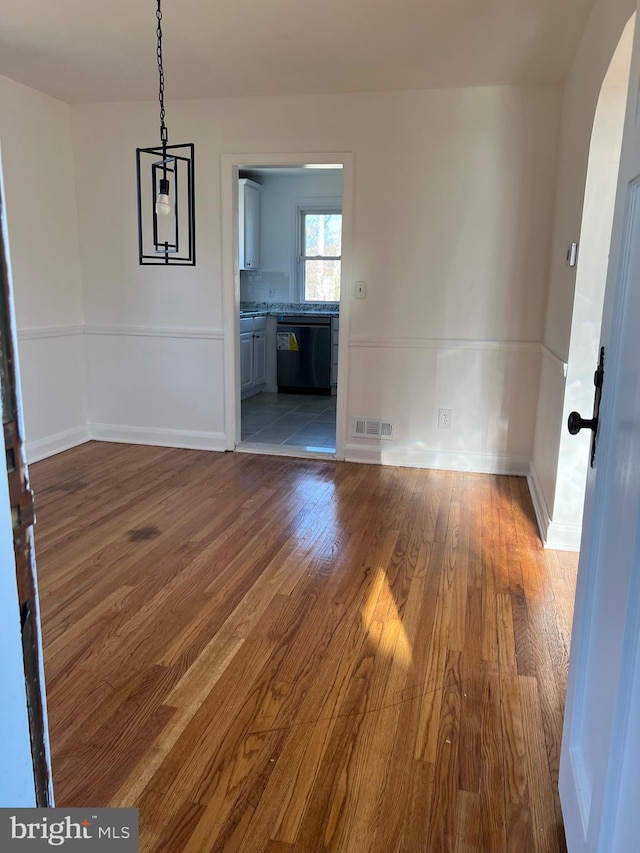 interior space featuring wood-type flooring