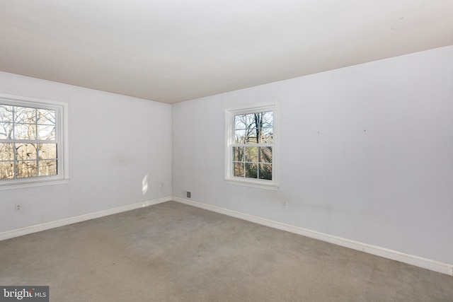 spare room featuring carpet floors