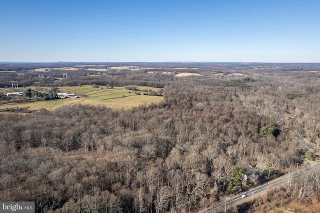 drone / aerial view with a rural view