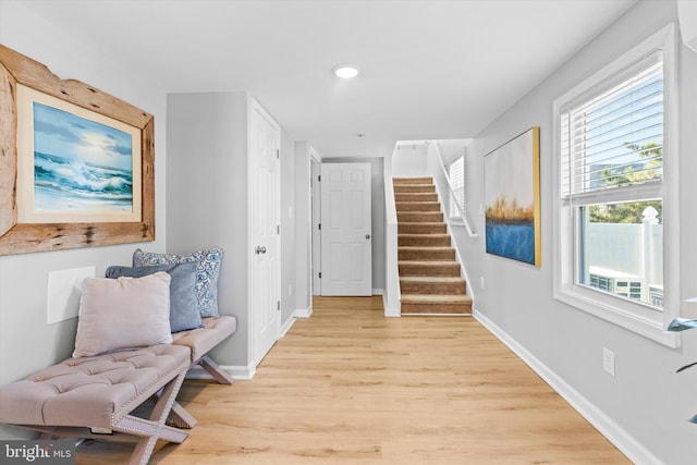 interior space featuring light wood-type flooring