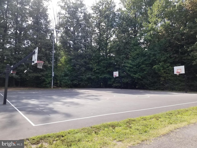 view of basketball court