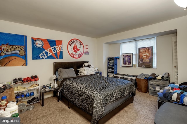 view of carpeted bedroom