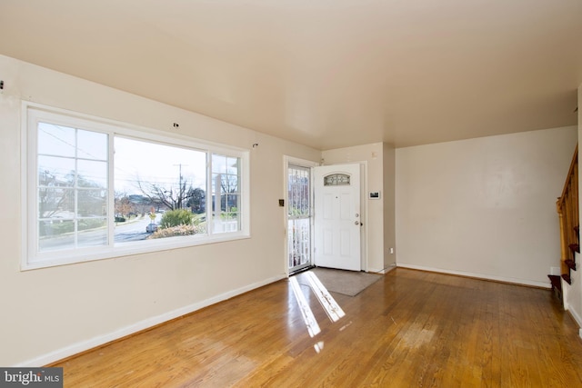 foyer featuring wood-type flooring