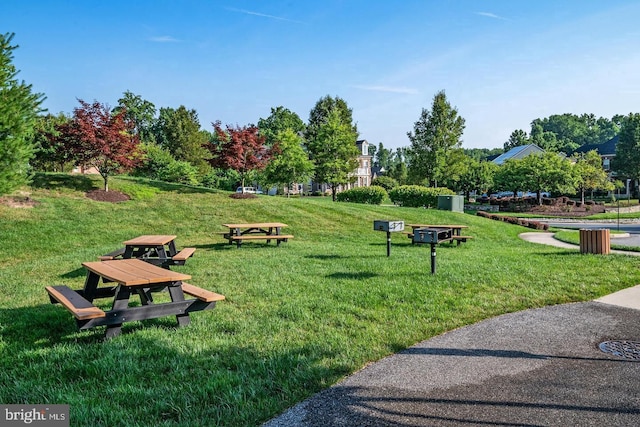 view of home's community featuring a yard