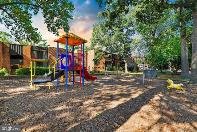 view of playground at dusk