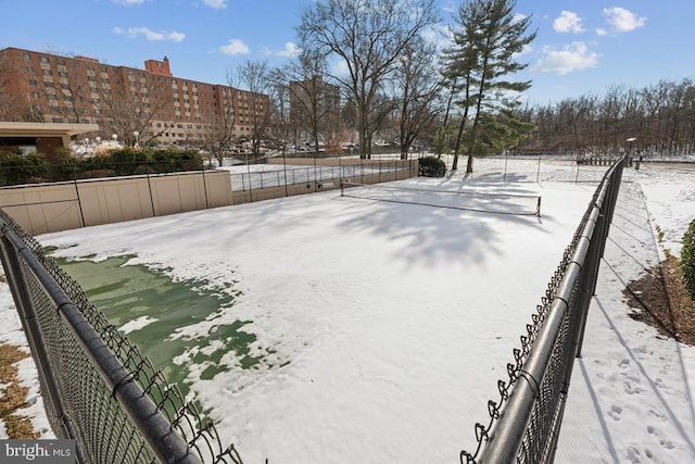 view of snowy yard