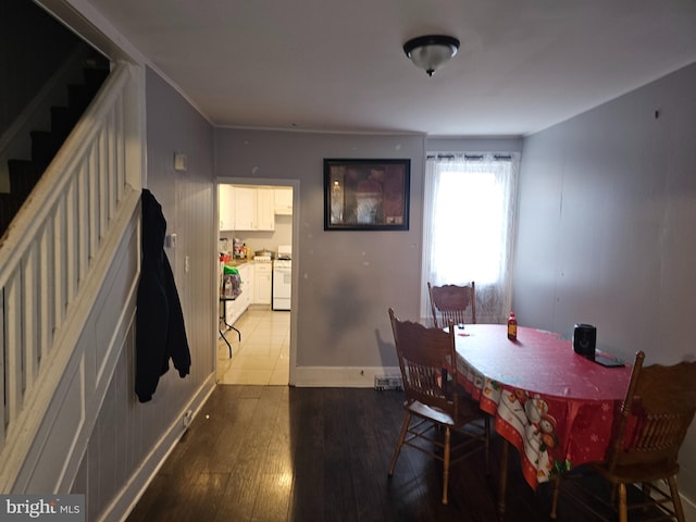 dining room featuring hardwood / wood-style flooring