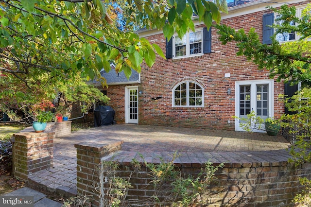 back of house with a patio area