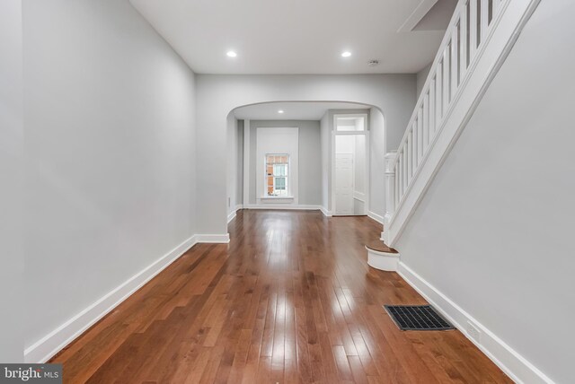 foyer featuring hardwood / wood-style flooring