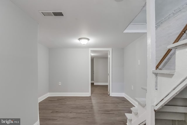 interior space featuring wood-type flooring