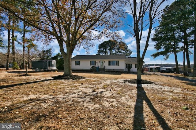 view of single story home