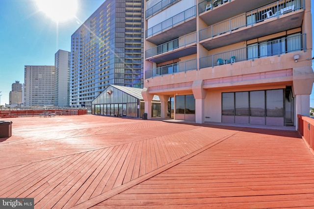 view of wooden terrace