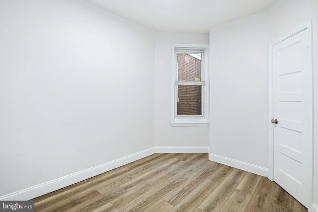 empty room featuring light hardwood / wood-style floors