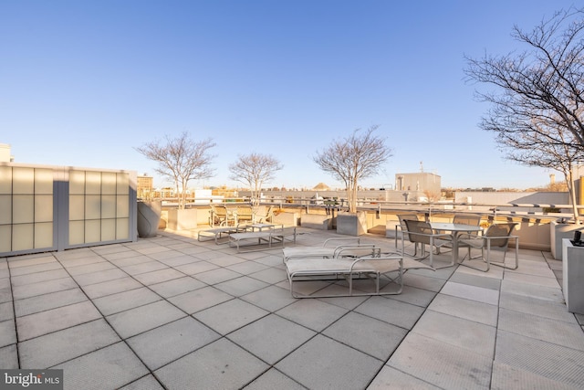 view of patio / terrace with outdoor dining space and exterior kitchen