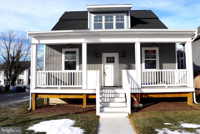 bungalow-style house featuring a porch