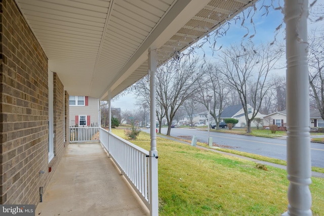 exterior space featuring a porch