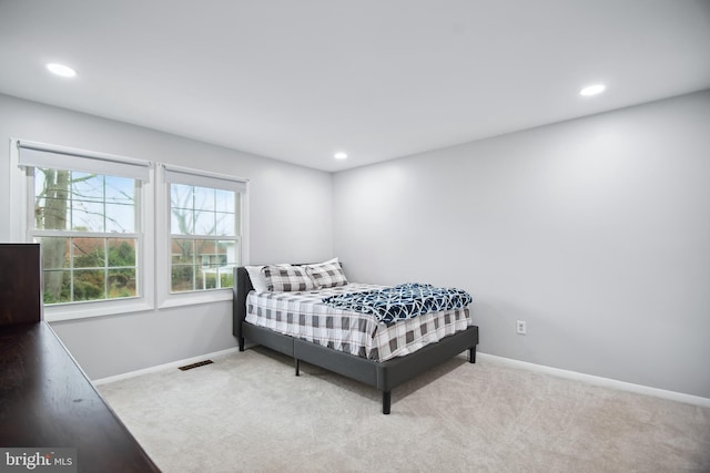 view of carpeted bedroom