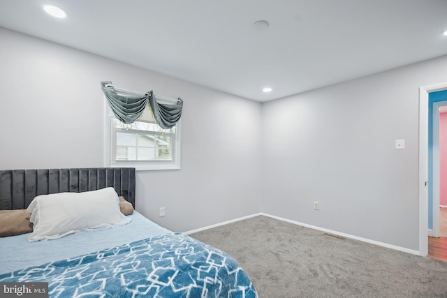 view of carpeted bedroom