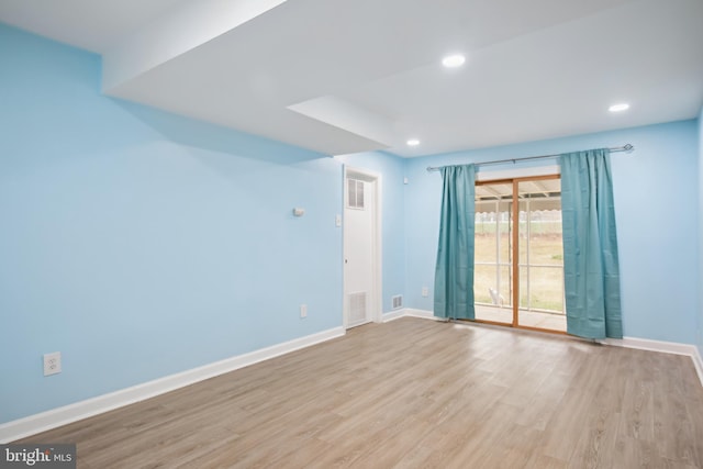 empty room featuring light hardwood / wood-style flooring