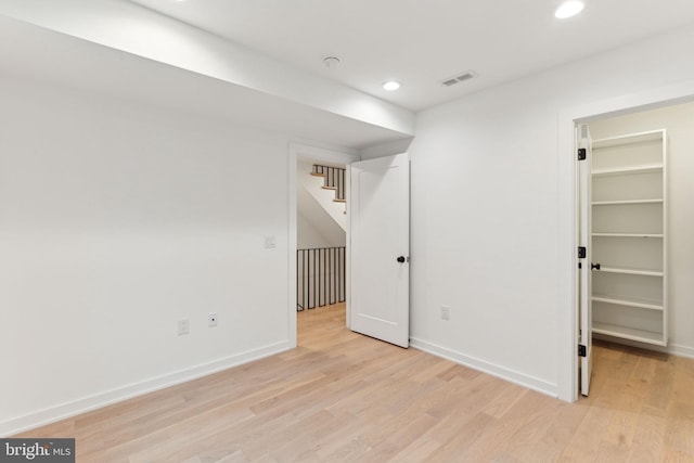 interior space featuring light hardwood / wood-style flooring