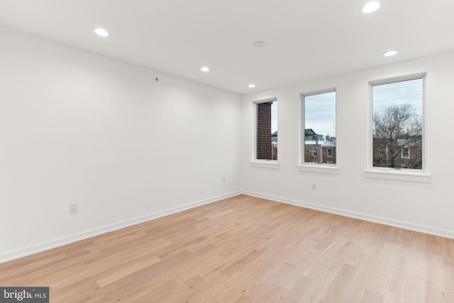 empty room featuring light hardwood / wood-style flooring