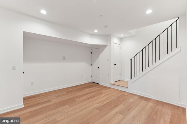 interior space with light wood-type flooring