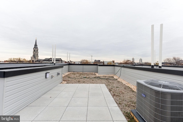 view of patio / terrace featuring central AC