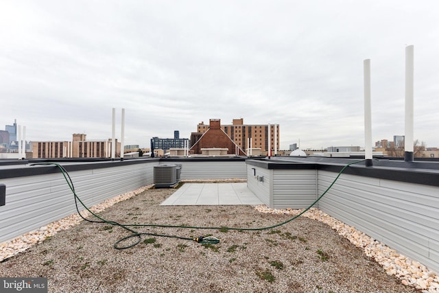 view of yard featuring central AC