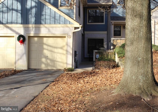 entrance to property with a garage