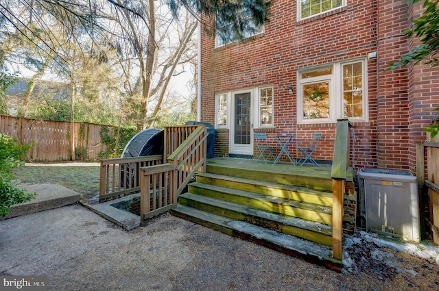 deck featuring a patio area