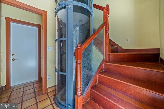 12330 Potomac View Rd, Newburg, MD 20664 - stairs with tile patterned flooring and baseboards