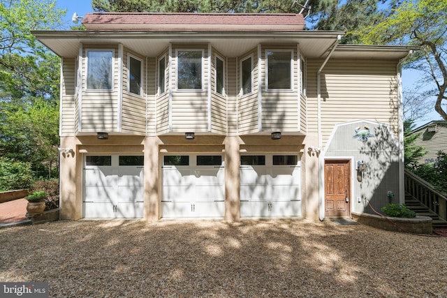 view of property with a garage