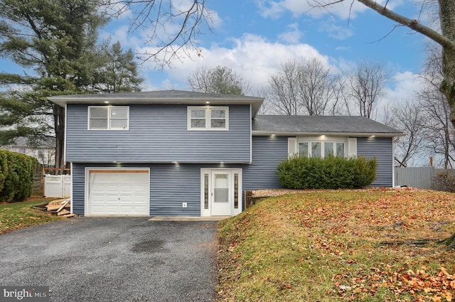 tri-level home with a garage