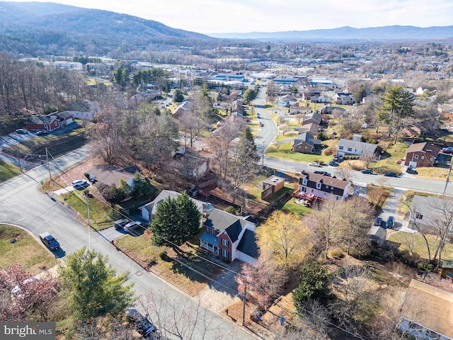 bird's eye view featuring a mountain view