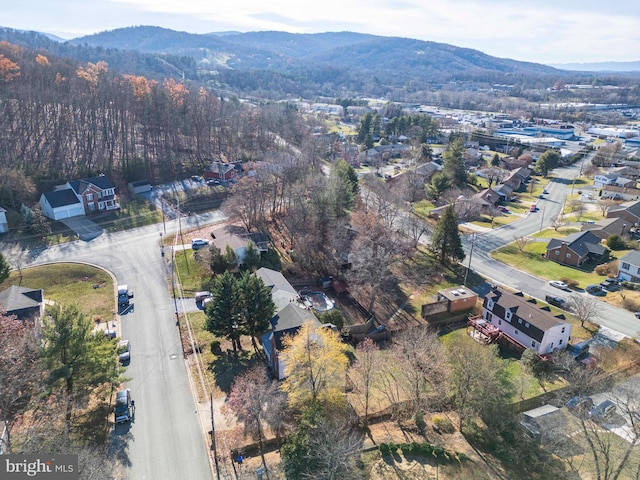 bird's eye view featuring a mountain view