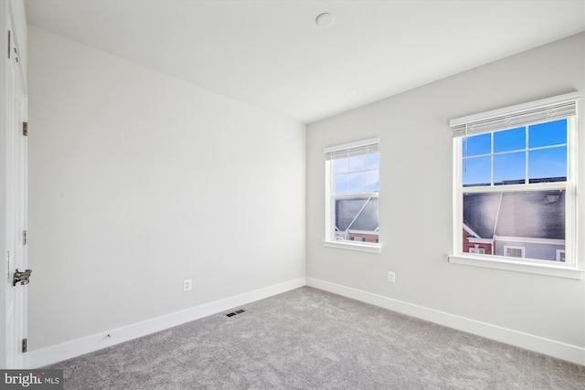 view of carpeted empty room