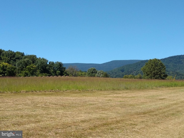 mountain view with a rural view