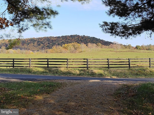 exterior space featuring a rural view