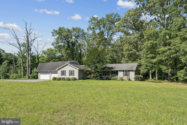 14413 Bittersweet Dr, Hughesville, MD 20637 - single story home with a garage, driveway, and a front lawn