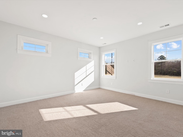 empty room with light carpet